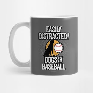 Easily Distracted by Dogs and Baseball Mug